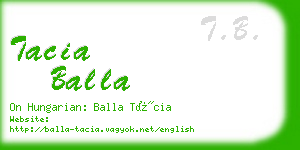 tacia balla business card
